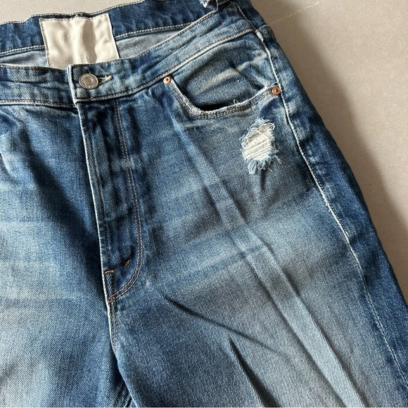 MOTHER High Waisted Ripped Straight Leg Jeans | Size 28 - Picture 5 of 7